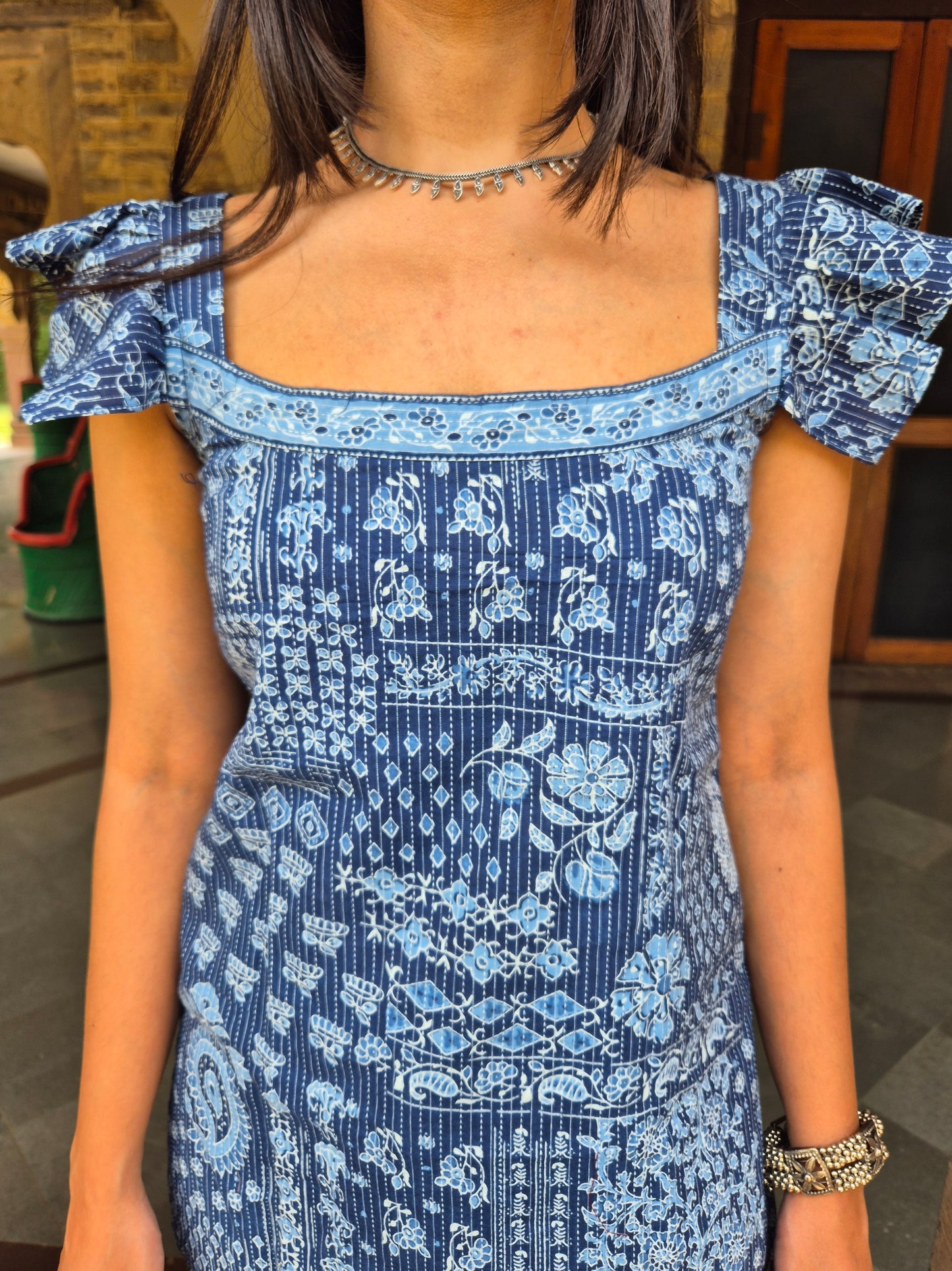 Neel Tara: Hand Block Short Kurti