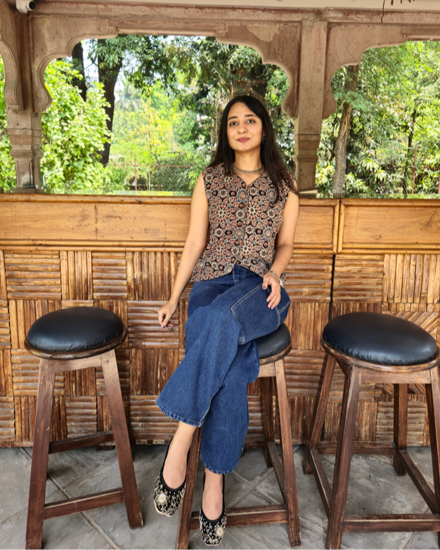 Mandari: Geometric Block Print Vest