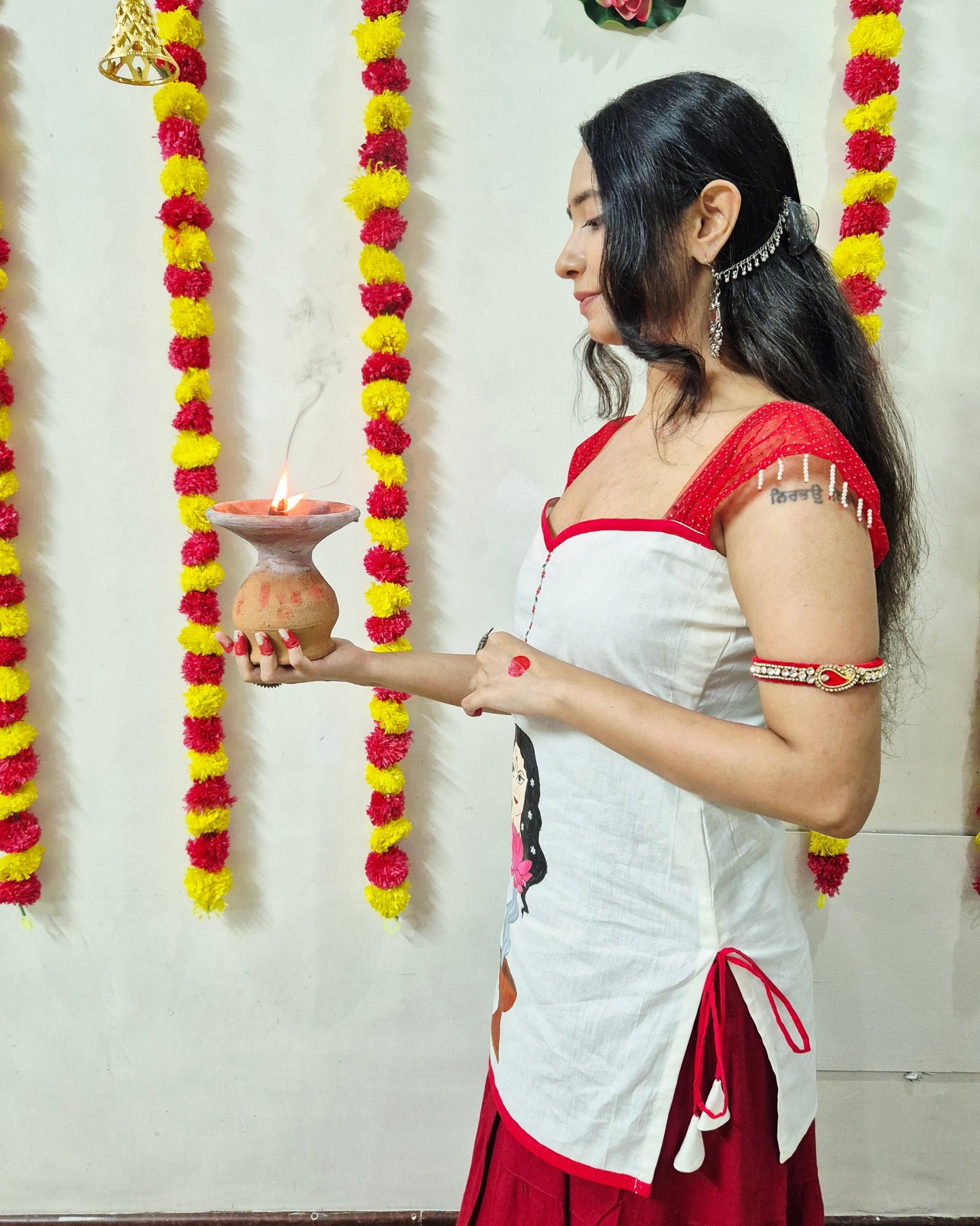 DEVI Handpainted Cotton Kurti