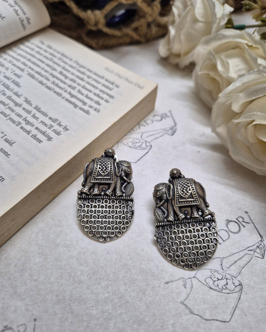 Silver oxidise earrings