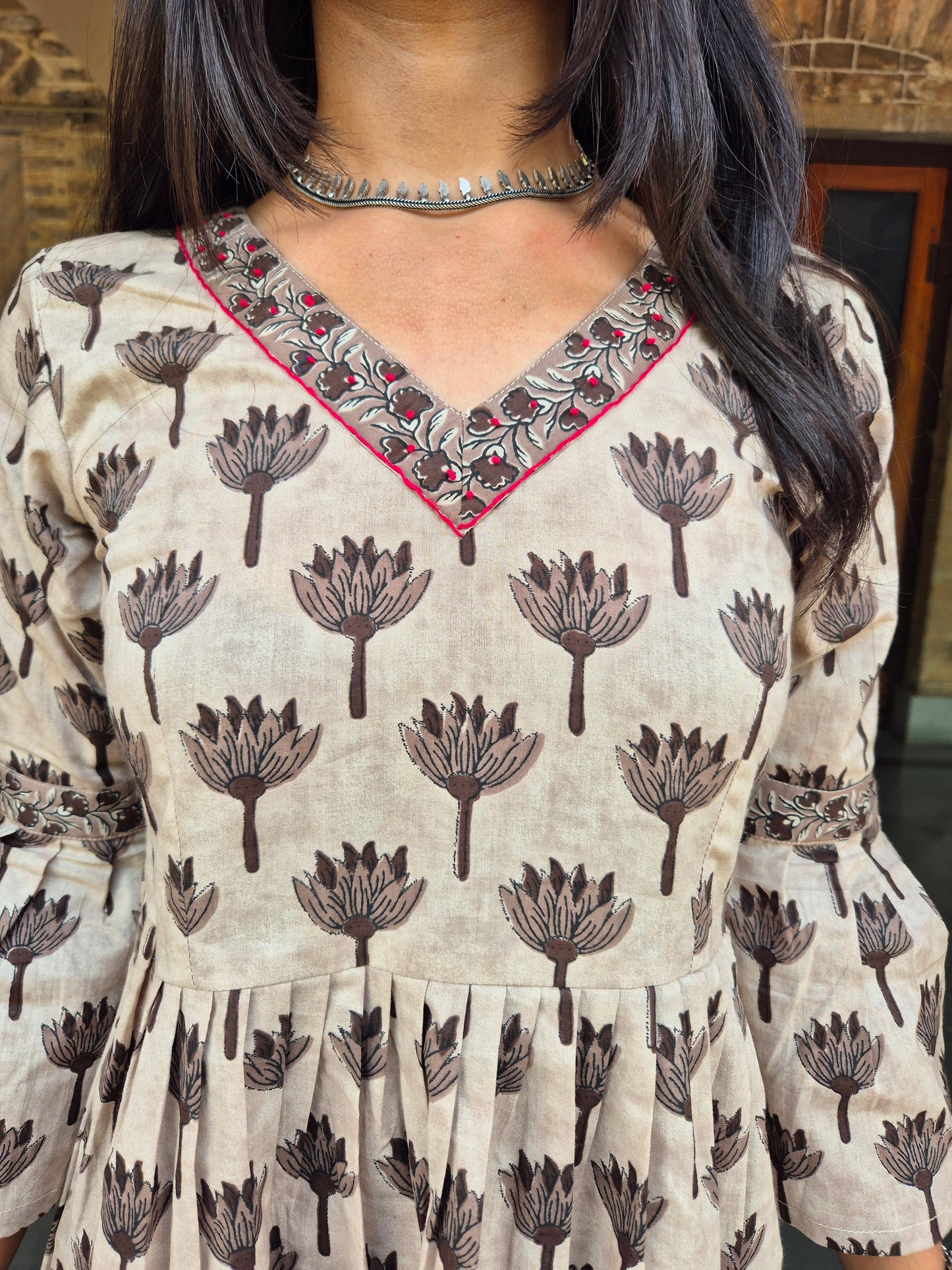 Kamalini: Hand Block Short Kurti